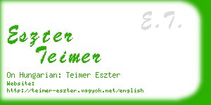 eszter teimer business card